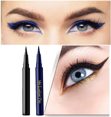 BLUEMERMAID LIQUID SKETCH EYE LINER SET OF BLACK & BLUE 2.4 ml(MULTI-COLOR)