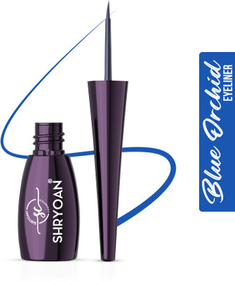 Shryoan Super Flow Eyeliner | Highly Pigmented | Upto 24 hrs | Smudge Proof & Waterproof 6 ml(Blue)