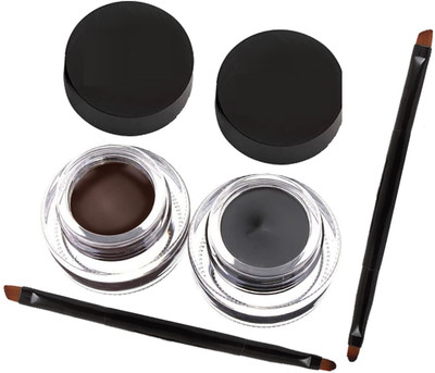 nn gel new look eyeliner brown with black easy to use pack of 2 6 g(BLACK, BROWN)