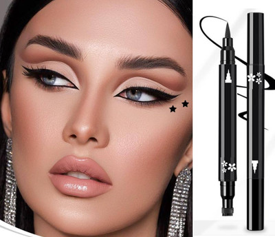 SHENYCOLORS super Eyeliner Star Pattern 2 in 1 star eyeliner 200 ml(black)