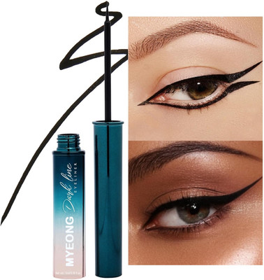 MYEONG Water Resistant Matte Finish Long Wear & Transfer Proof Liquid Eyeliner 5 ml(Black)