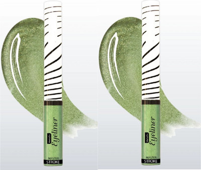 Luipui GREEN COLOR EYELINER PACK OF 2 10 ml(GREEN)