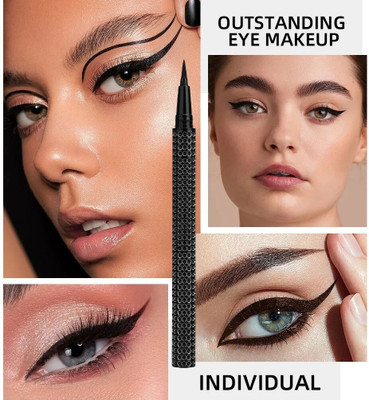 Yuency Pen Sketch Eyeliner - Intense Matte Black Color Longlasting, Smudge& Waterproof 0.35 g(BLACK)