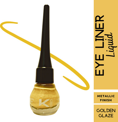 KINDED Liquid Eye Liner Smudgeproof Insta Bold Look Soothing Colour Pigment Precise Tip 5 ml(Golden Glaze)