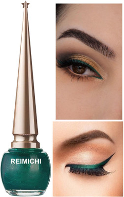 REIMICHI Metallic Green Eyeliner Long-Lasting, Easy Glide & Quick-Drying Formula 5 ml(Metallic green)