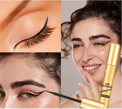 THTC Intense black color with a high-shine finish eyeliner 6 ml(black)