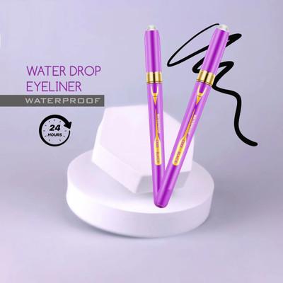 GULGLOW99 Waterproof Eyeliner Eyeliner Sketch Pen Quick Drying Eye Liner 1.5 g(BLACK)