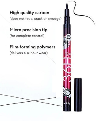 Aylily Black Ultra Fine Smudge and Water Proof Sketch Eyeliner 5 g(Bold Black)
