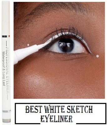 USBK Matte Finish Kohl White sketch Eyeliner for girls 2 g(WHITE)