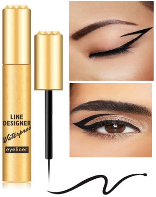 Luipui TRENDING BLACK COLOR EYELINER MAKEUP PACK OF 1 8 ml(BLACK)
