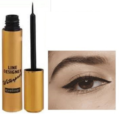 Luipui trending long lasting smudge proof black color eye liner pack of 1 8 ml(BLACK)