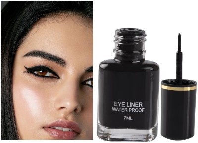 Luster Shine Smudge Proof, Transfer Proof Eye Liner for Eye Makeup 7 ml(Black)