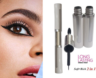 Sheny Best Quality WATERPROOF 2 IN 1MASCARA AND EYELINER BLACK 10 ML 12 ml(black)