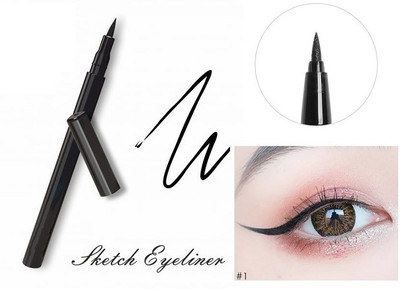 NADJA best sketch eye liner black color matte finish waterproof 2.5 ml(BLACK)