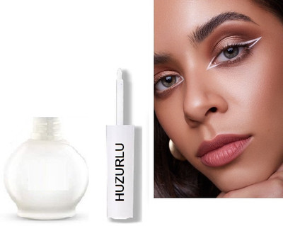 HUZURLU White Liquid Eyeliner Waterproof Smudge-Proof & Stays up to 24 Hours 3.5 ml(WHITE)