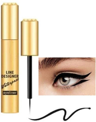 HUZURLU Professional Matte Look Line Designer Waterproof Eyeliner 8 ml(BLACK)