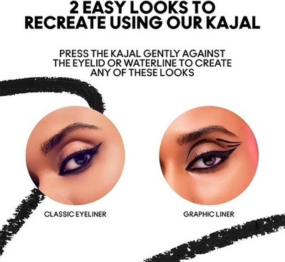 Libline Smudge-Proof, Waterproof, 2-In-1 Eyeliner + Kajal 4 g(BLACK)