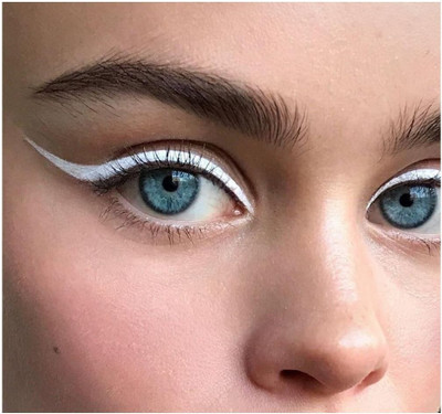 manasona White Sketch Eyeliner | Waterproof Eyeliner | Smudge-Proof Eyeliner 0.35 g(WHITE)