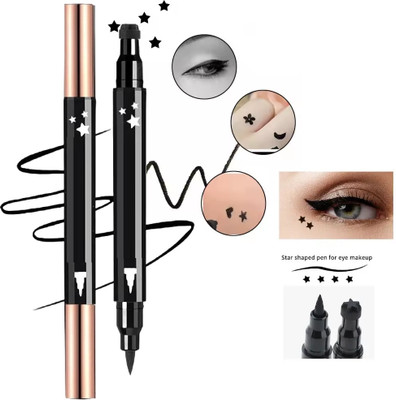 FRAILENO star eyeliner 2 IN 1 EYELINER STAMP super Eyeliner With Star Pattern PACK OF 1 20 g(BLACK)