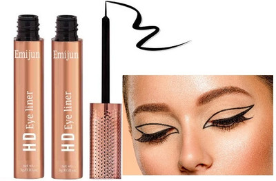 Emijun Liquid Eyeliner with Waterproof & Smudge-Proof Formula, 6 g(Black)