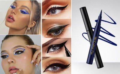 BLUEMERMAID PERFECT LOOK BLUE & BLACK EYELINER FOR EYE MAKEUP 2.4 g(BLUE & BLACK)