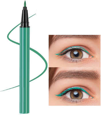 FLORERO Matte Finish, Quick Drying Formula, Long Lasting Sketch Pen Eye Liner 3 g(GREEN)