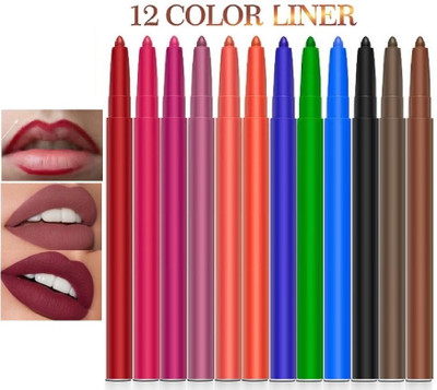BLUEMERMAID MULTI COLOR LIP & EYE LINER SET OF 12 24 g(MULTI COLOR)