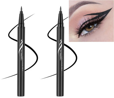Emijun Charming Colorful Liquid Eyeliner Long Lasting Smudge Proof Sketch Pen COMBO 3 ml(BLACK)