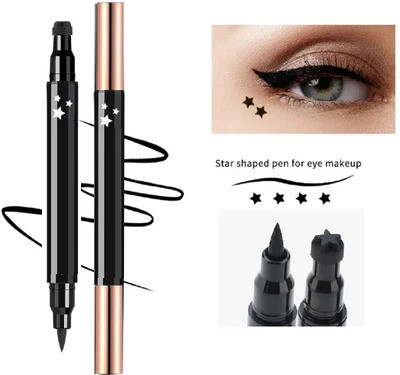 winry NEW PACK 2 IN 1 BLACK EYELINER STAR AND SIMPLE SHAPE 10 g(BLACK)