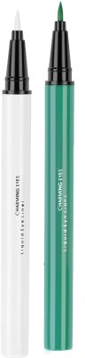 tanvi27 Matte Pro Smooth Eyeliner Pen Shimmer Pigmented Waterproof 3.2 g(GREEN, WHITE)