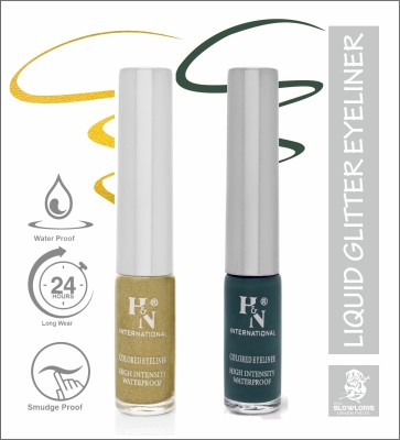 HIGHLIGHT NAILS HN-EL1-CB (EL1-07 ) ( EL1-01) 6 ml(GLITTER GOLDEN::ARABIAN GREEN)