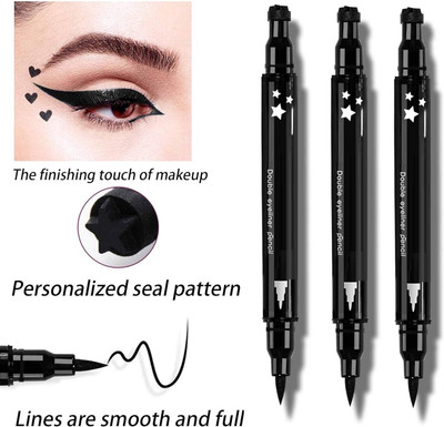ADJD Combo super Eyeliner Star Pattern 2 in 1 star eyeliner 0.75 g(BLACK)