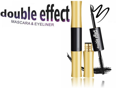 nn Waterproof & Long Lasting 2 in 1 Double Effect Liner & Mascara 10 ml(BLACK)