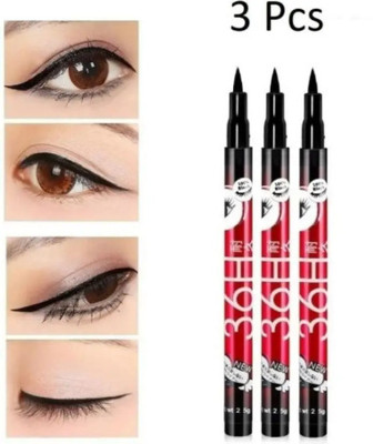 Raytrix Pack of 3 High quality waterproof liquid-eye liner 36 Hours stay smudge 9 g(black)