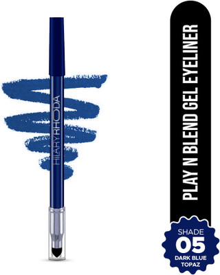 Hilary Rhoda Play n Blend Gel Eyeliner | Highly Pigmented | Matte & Shimmer Finish Eyeliner 1.5 g(Dark Blue Topaz)