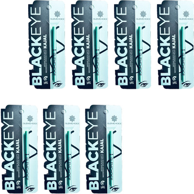 NG MART BLACK EYE INTESE BLACK KAJAL FOR DARK DESHING EYES (BLACK) PACK OF - 7 140 g(BLACK)