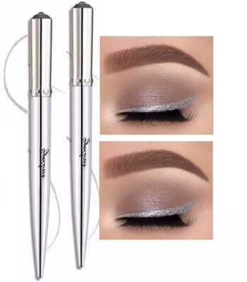 Emijun Silver Eyeliner,Long Lasting ,Quick Dry,Waterproof,Shimmer Finishin COMBO 3 g(SILVER)