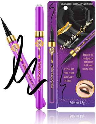 MYEONG Waterproof High Definition Water Drop Eyeliner - Precision in Every Drop 1.5 g(Black)