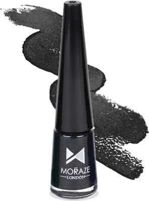 MORAZE Glittery Slay All Day with Intense Matte Finish Smudge Proof Quick Dry Eyeliner 3.5 ml(Black)