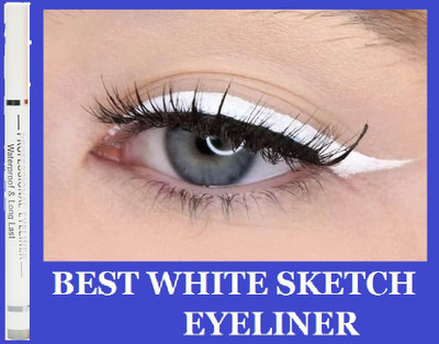 USBK Best white sketch eyeliner One-Swipe-Application with Intense Pigment 2 g(WHITE)