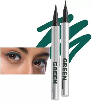 GFSU - GO FOR SOMETHING UNIQUE New Matte Finish Green Eyeliner Pen Long Lasting Waterproof Liner with Fine 4 ml(Green)