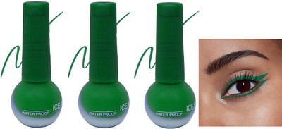 ADJD Combo SmoothMatte Green Liquid Eyeliner Quick Drying Long Lasting 10.7 ml(Green)