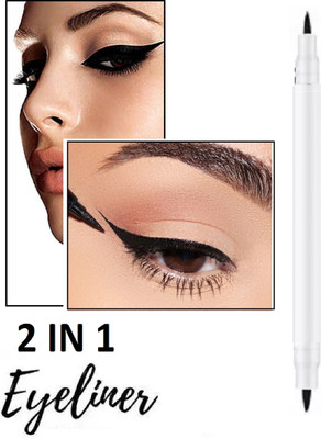 Latixmat 2 IN 1 HD MATTE WATER & SMUDGE PROOF SKETCH PEN EYELINER 1.5 g(BLACK)