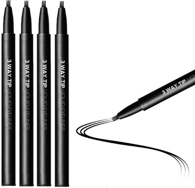 ADJD Eyeliner Eyebrow Multipurpose Sketch Pen Quick Dry Waterproof 4.8 g(BLACK)