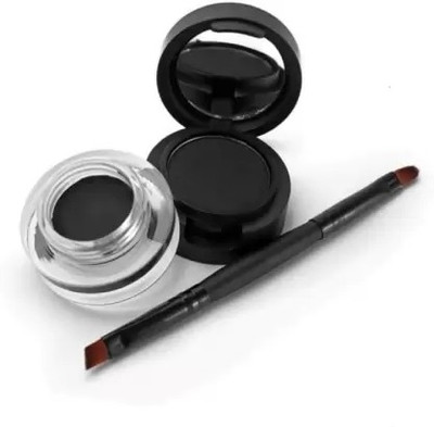 YAWI 2 in 1 Gel Kajal With Eyeliner Cake 24 Hours Long Lasting 7 g(BLACK)