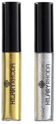 Hilary Rhoda Waterproof Long Lasting Glitter Eyeliner Combo 6 ml(Silver, Gold)