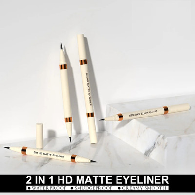 tanvi27 Best 2-In-1 HD Matte Eyeliner Perfection In Every Stroke 4.5 ml(BLACK)