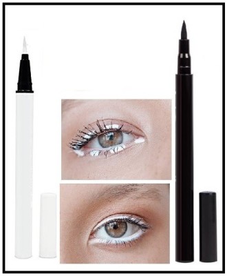 Herrlich STUNNING EYE LOOK SKETCH PEN EYE LINER FOR WOMEN BLACK & WHITE 2.1 g(WHITE & BLACK)