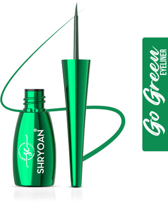 Shryoan Super Flow Eyeliner | Highly Pigmented | upto 24 hrs | Smudge Proof & Waterproof 6 ml(Green)