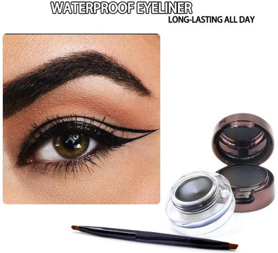 USBK Gel Eyeliner 2 In 1 Smudge Proof Gel Eyeliner(BLACK, 7 g)